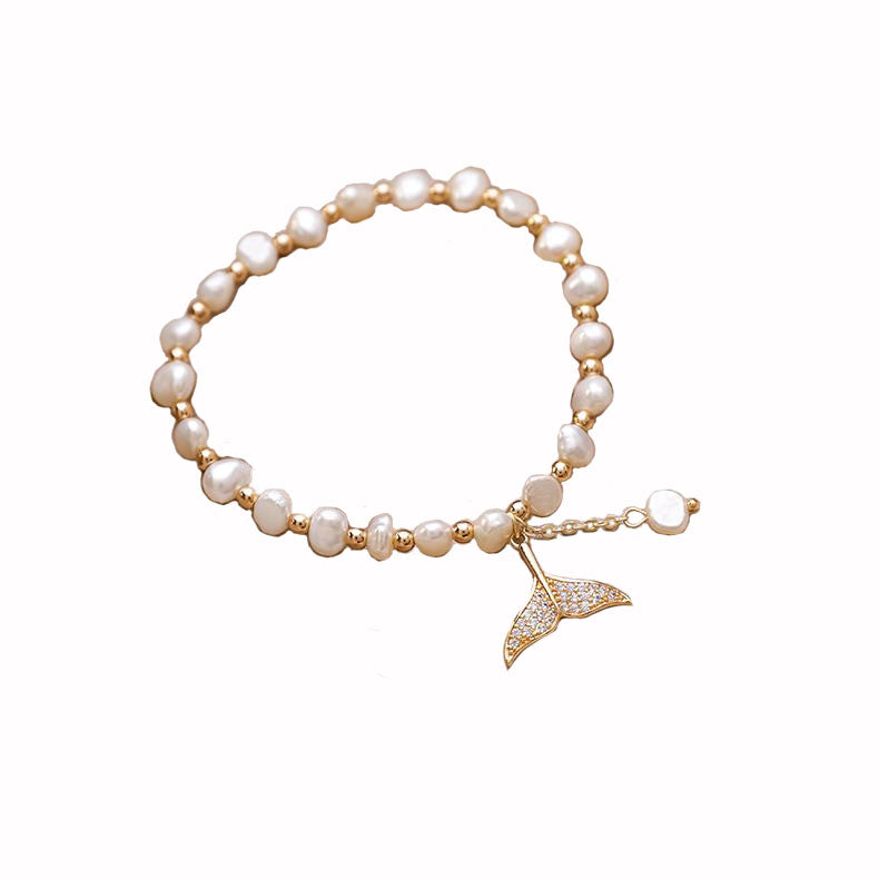 Bracelet Freshwater Pearls Mermaid Tail