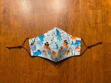 Load image into Gallery viewer, Handmade Fabric Face Covering - Sea Creature Pirates
