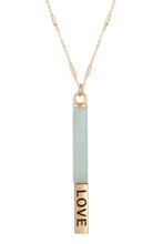 Load image into Gallery viewer, Necklace Bar Pendant Love - Amazonite
