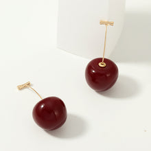 Load image into Gallery viewer, Earrings Sweet Cherry Dark Red
