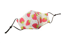 Load image into Gallery viewer, Handmade Fabric Face Covering - Strawberry Dots
