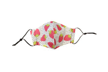 Load image into Gallery viewer, Handmade Fabric Face Covering - Strawberry Dots
