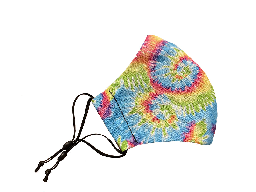 Handmade Fabric Face Mask Covering - Tie Dye