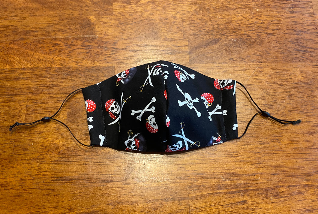 Handmade Fabric Face Covering - Pirates