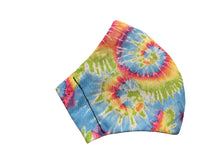 Load image into Gallery viewer, Handmade Fabric Face Mask Covering - Tie Dye
