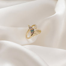 Load image into Gallery viewer, Ring Mermaid Tail with Rhinestones
