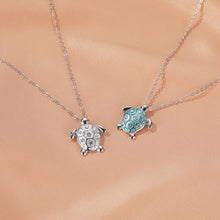 Load image into Gallery viewer, Necklace Sea Turtle Rhinestone Blue
