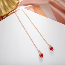 Load image into Gallery viewer, Earrings Sweet Little Strawberry Drop Red
