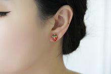 Load image into Gallery viewer, Earrings Sweet Mini Strawberry Studs Pink

