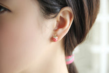 Load image into Gallery viewer, Earrings Sweet Mini Strawberry Studs Red
