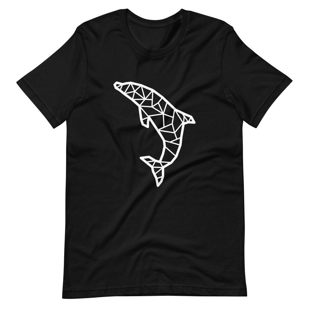 Unisex T-shirt - Dolphin Geometric Lines
